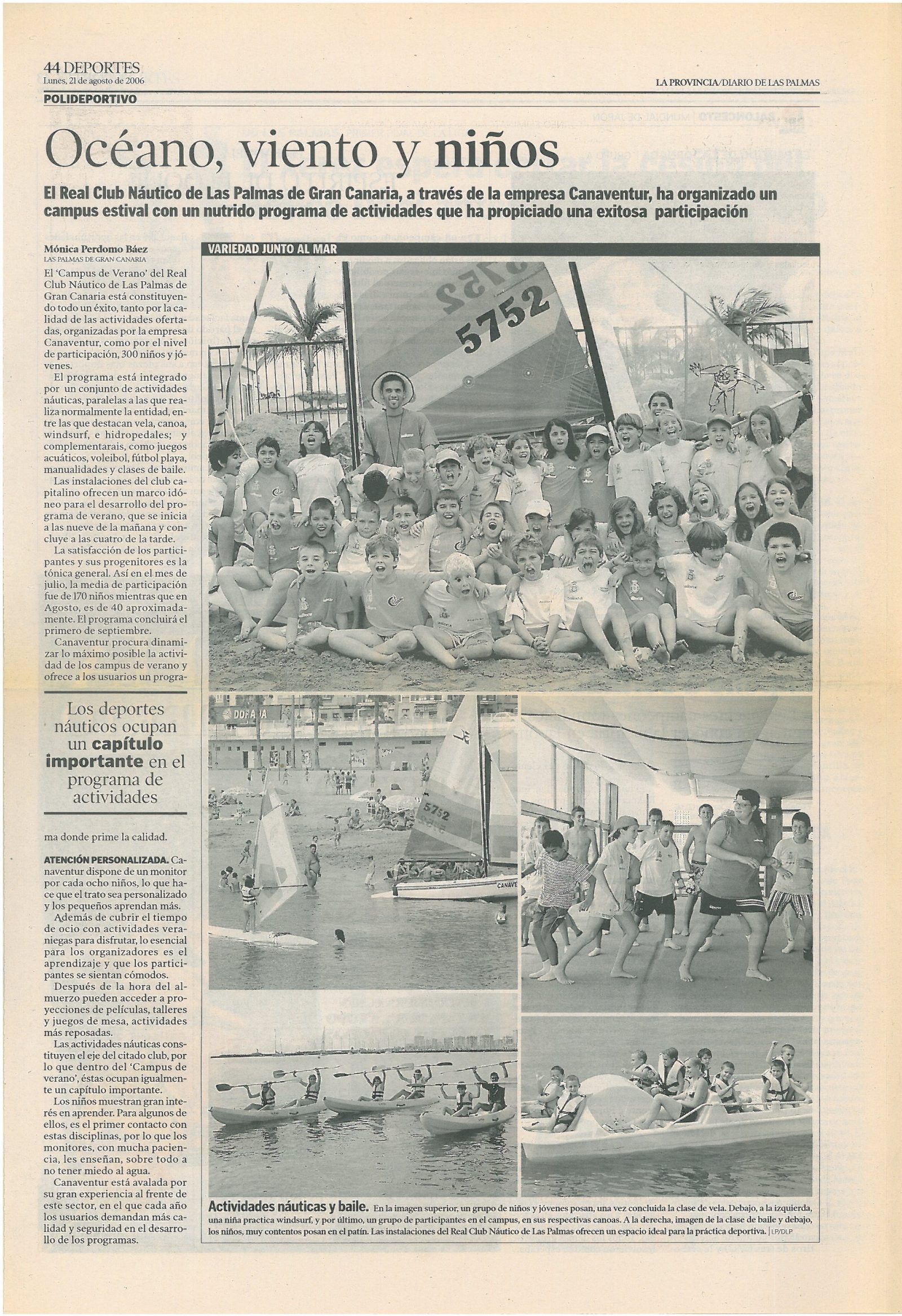 Actividad en campus de verano Canaventur