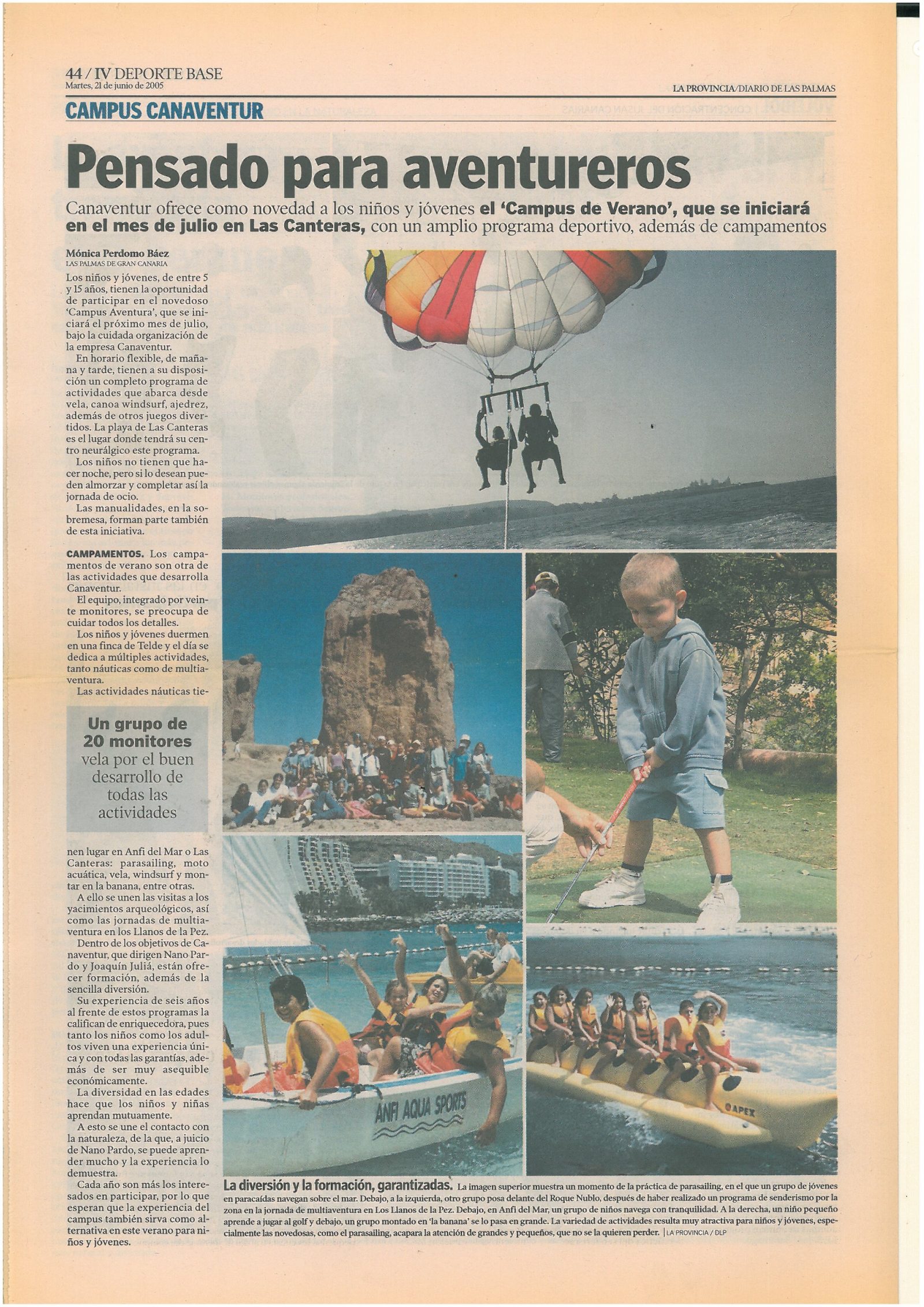 Actividad en campus de verano Canaventur